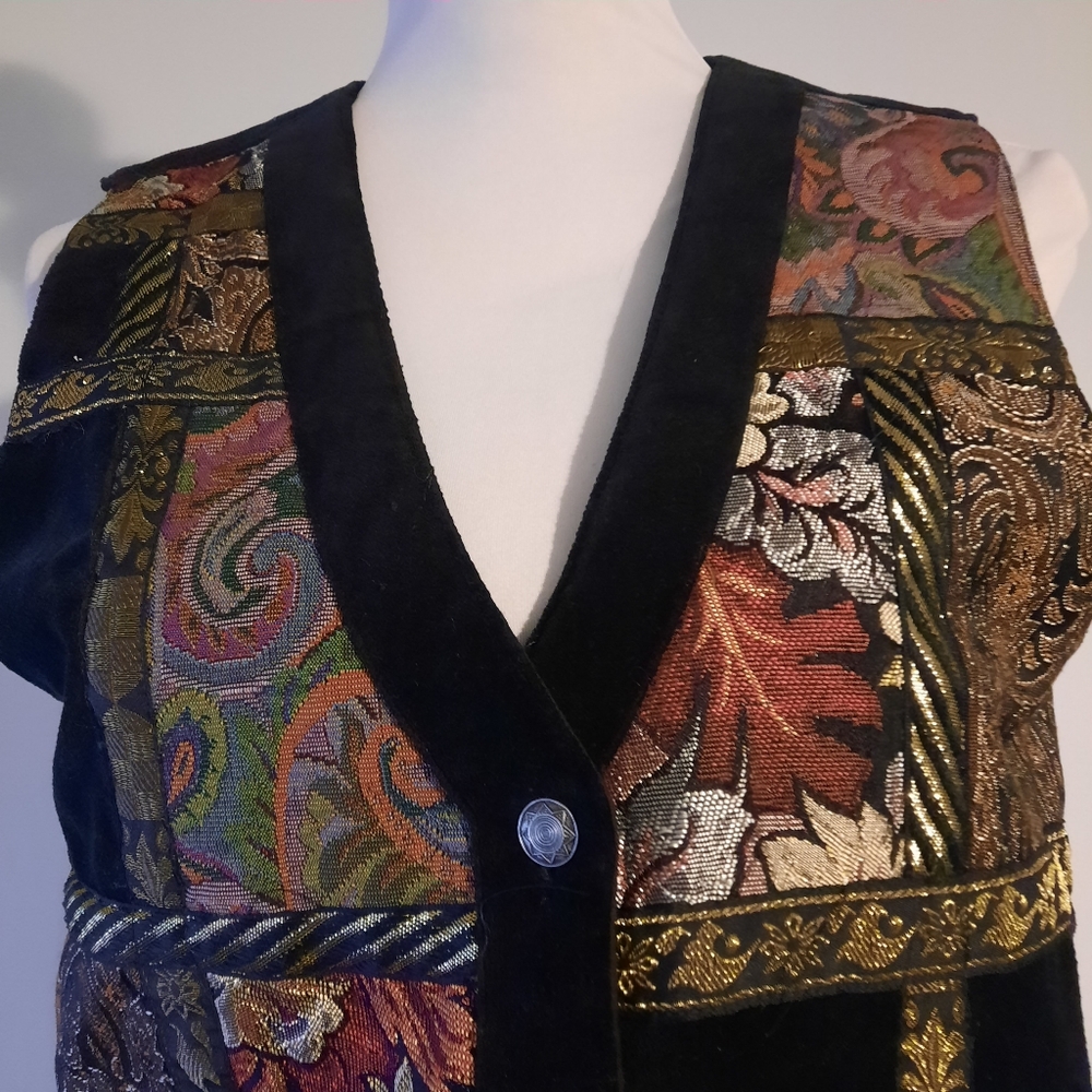 Patchwork Vest Size Small - image 3